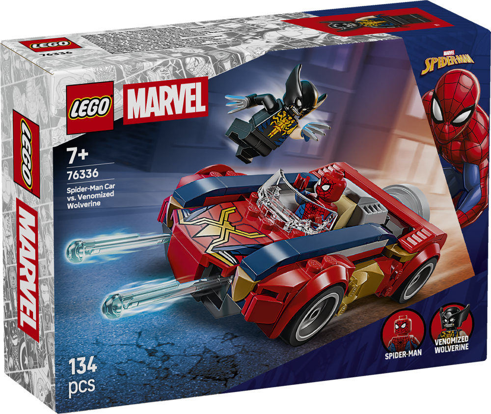LEGO Super Heroes Marvel Spider-Man Car vs. Venomized Wolverine 76336