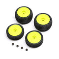 Losi LOS1762 Micro-B Tires and Wheels, Yellow, Mounted
