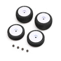 Losi LOS1763 Micro-B Mounted Wheels and Tires, White