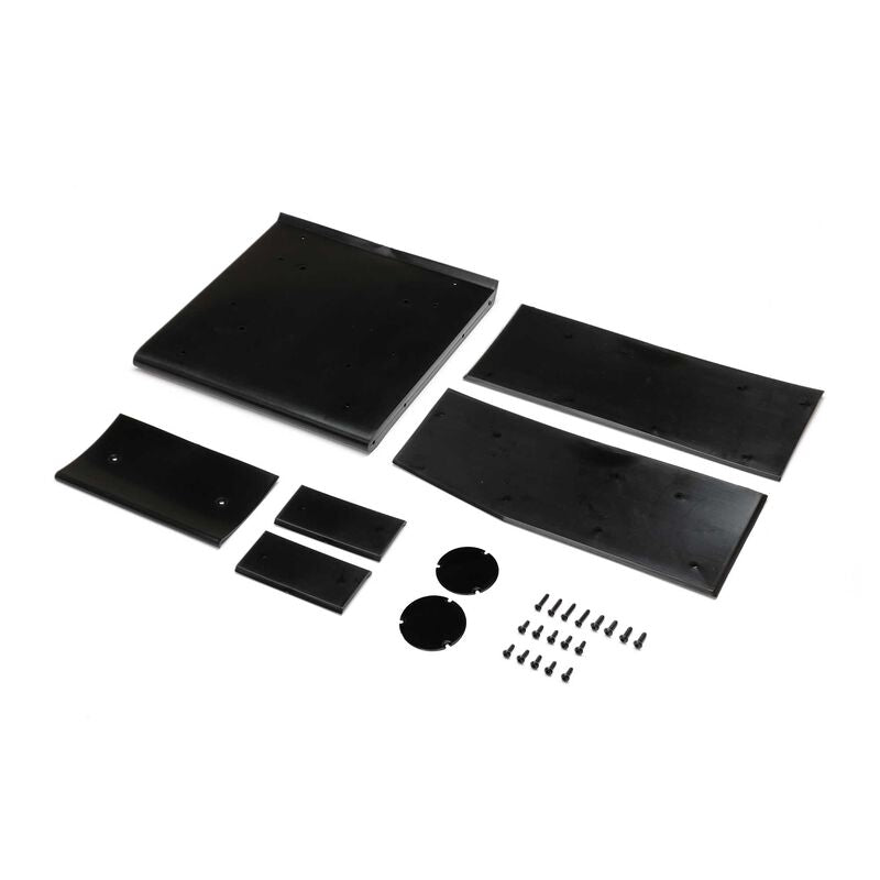 LOSI LOS-1892 Wing Panel Set, Black: 22S Sprint (9250498281709)