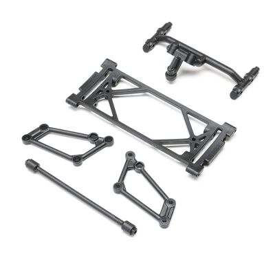 LOSI LOS-2423 Front Wing Mount Set, Black: 22S Sprint (9250499559661)