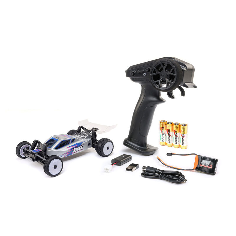 LOSI Micro-B 2WD RTR Silver RC Buggy 1/24 Scale (2)