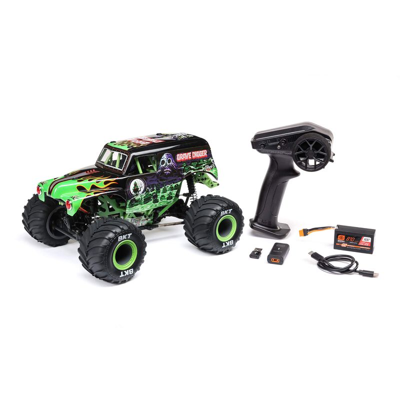 TLR LOSI LOS01026T1 1/18 Mini LMT 4X4 Brushed Monster Truck RTR Grave Digger (8347091796205)