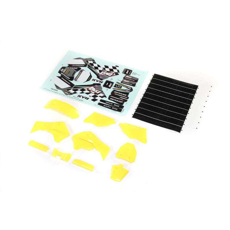 TLR LOSI LOS260003 Yellow Plastics with Wraps: Promoto-MX (8347854897389)