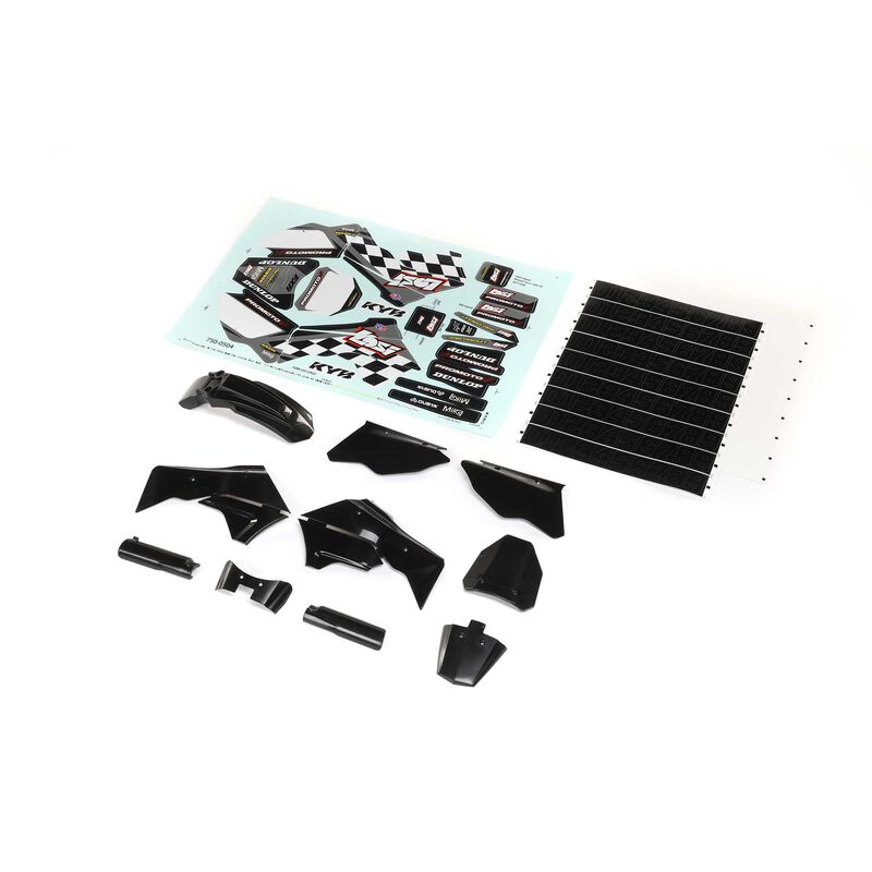 TLR LOSI LOS260006 Black Plastics with Wraps: Promoto-MX (8347092320493)