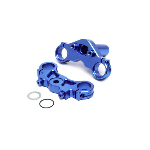 TLR LOSI LOS364003 Aluminum Triple Clamp Set Blue: Promoto-MX - Hobby City NZ (8499676774637)