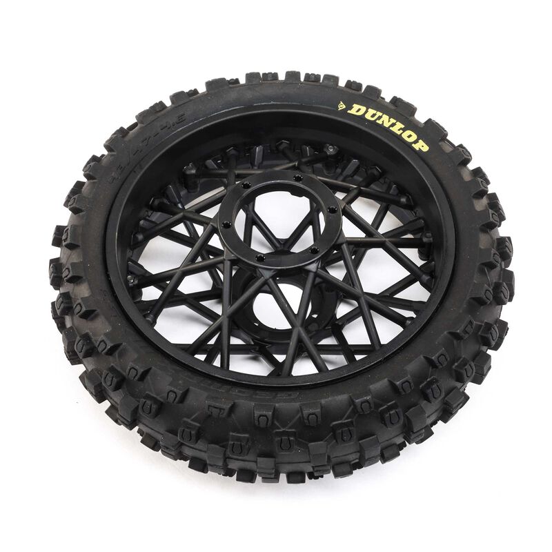 TLR LOSI LOS46005 Dunlop MX53 Rear Tire Mounted Black: Promoto-MX (8347855028461)