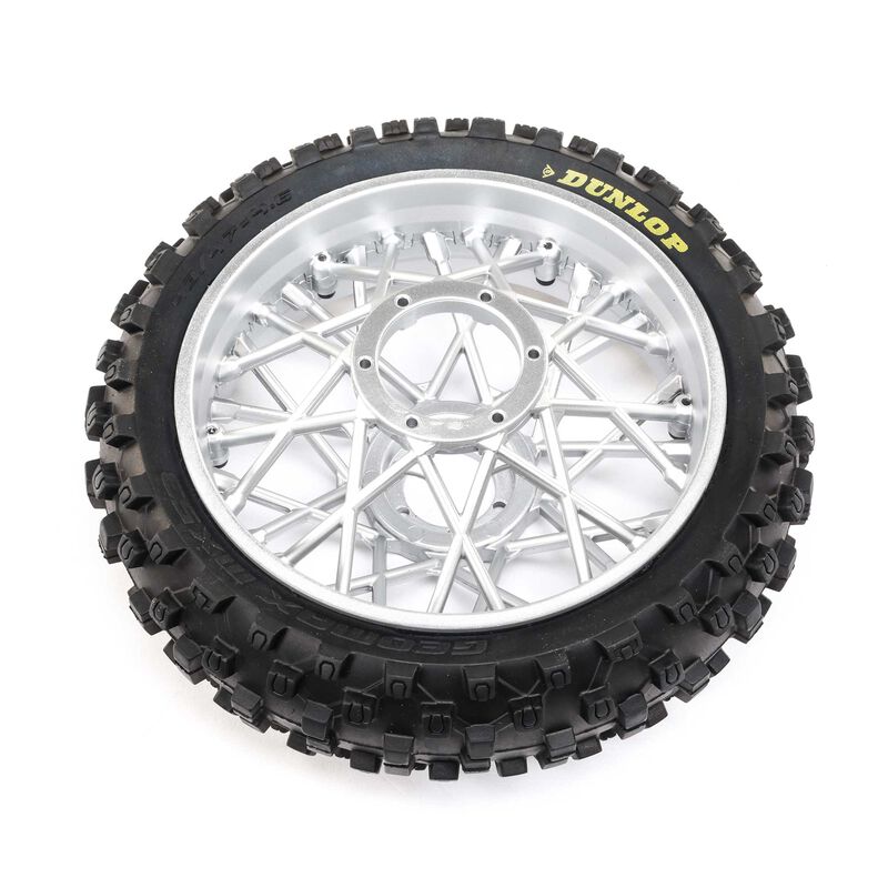 TLR LOSI LOS46007 Dunlop MX53 Rear Tire Mounted Chrome: Promoto-MX (8347855093997)