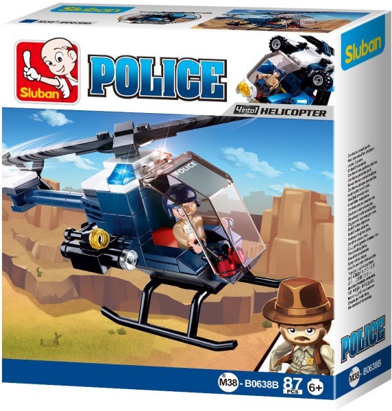xSluban B0638B Police: Helicopter (87pcs) (7546223100141)