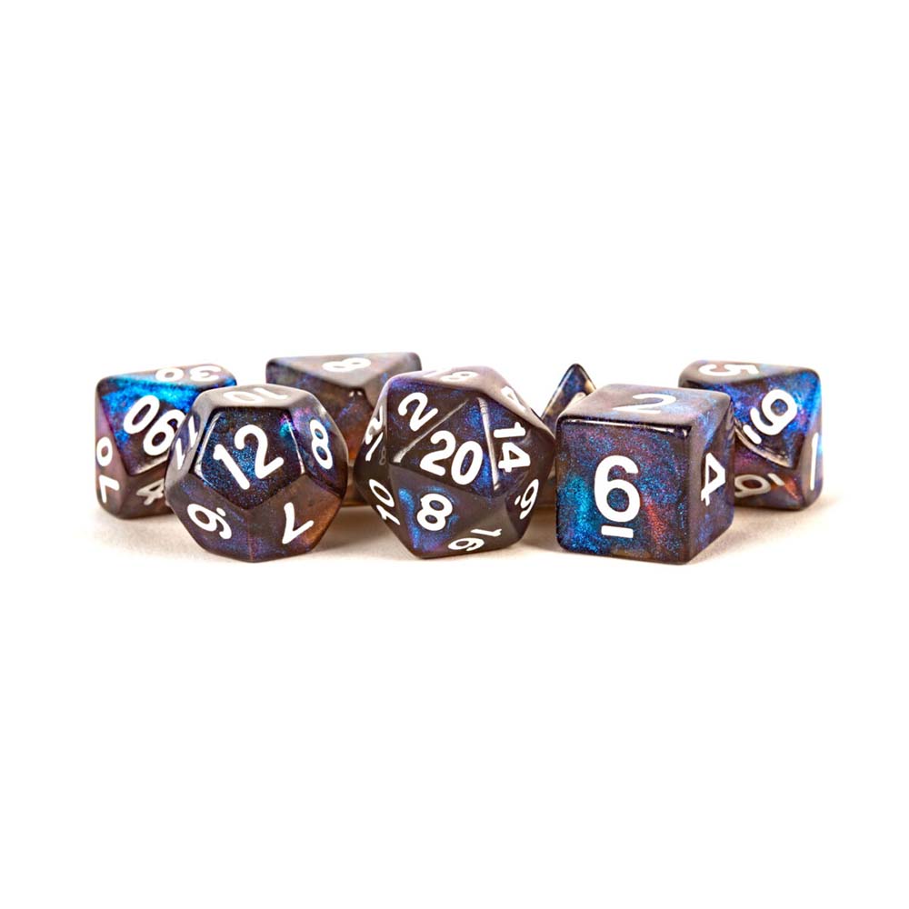 MDG Acrylic Dice: Stardust Galaxy Poly Set