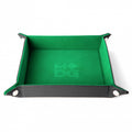 MDG Fold Up Velvet Dice Tray w/ PU Leather BackingGreen