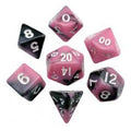 MDG Mini Polyhedral Dice Set: Pink/Black w/ Gold Numbers