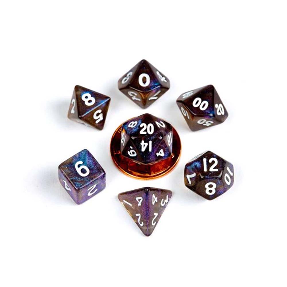 MDG Mini Polyhedral Dice Set: Stardust Galaxy