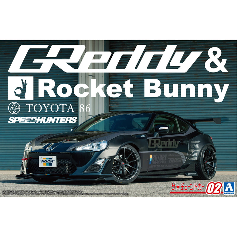 Aoshima 6187 1/24 TOYOTA 86 GREDDY & ROCKET VOLK RACING (8806067077357)