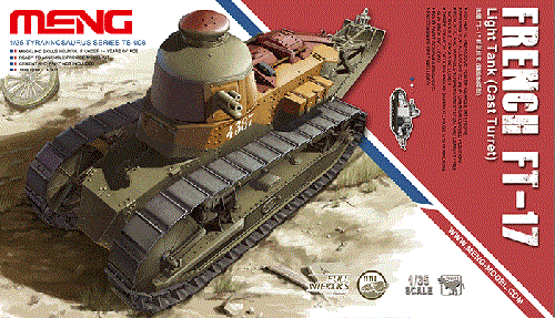 Meng TS-008 1/35 French FT-17 Light Tank (Cast Turret)
