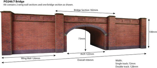 Metcalfe PO247 OO/HO Building Kit: Railway Bridge In Stone - Hobby City NZ (7537702437101)