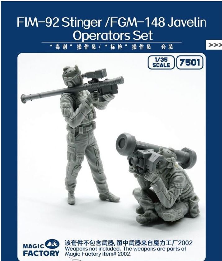 Magic Factory 7501 1/35 Stinger/Javelin Operators Set (Resin) Model Kit (8967469498605)