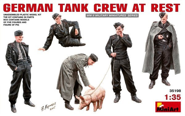 MiniArt 35198 1/35 GERMAN TANK CREW - AT REST (8137523986669)