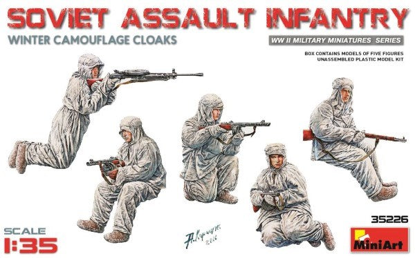 MiniArt 35226 1/35 SOVIET ASSAULT INFANTRY W/CAMO CLOAKS (7502125891821)