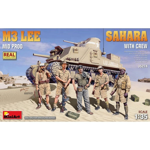MiniArt 35274 1/35 M3 Lee (Mid Prod.) w/Crew - Sahara - Hobby City NZ (7759534457069)