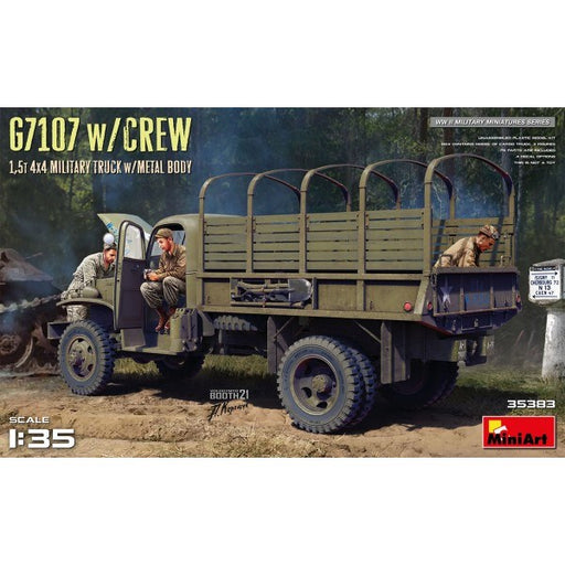 MiniArt 35383 1/35 G7107 w/Crew - 1.5t 4x4 Military Truck w/Metal Body - Hobby City NZ (7759538421997)