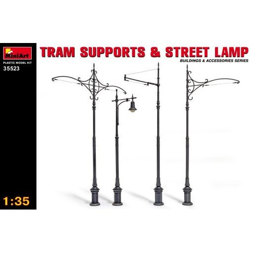 MiniArt 35523 1/35 Tram Supports and Street Lamp - Hobby City NZ (7759540027629)