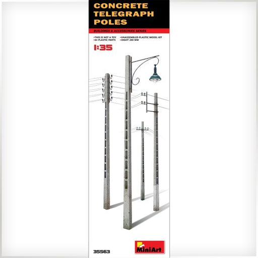 MiniArt 35563 1/35 Concrete Telegraph Poles - Hobby City NZ (7759541207277)