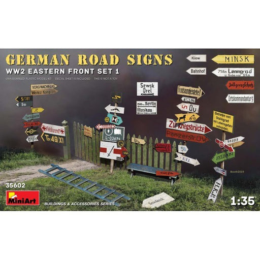 MiniArt 35602 1/35 GERMAN ROAD SIGNS WW2 (E/FRONT#1) - Hobby City NZ (7759542616301)