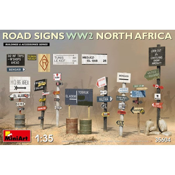 MiniArt 35604 1/35 ROAD SIGNS WW2 (N.AFRICA) - Hobby City NZ (7759542681837)