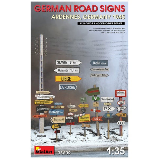 MiniArt 35609 1/35 GERM ROAD SIGNS WW2 ARDENNES - Hobby City NZ (7759542845677)