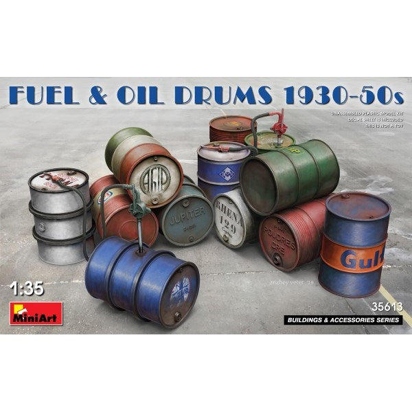 MiniArt 35613 1/35 FUEL & OIL DRUMS 30's/50's - Hobby City NZ (7759542911213)