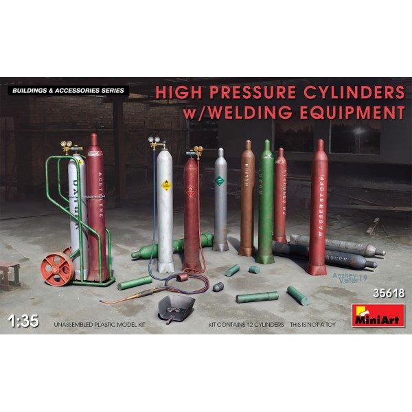 MiniArt 35618 1/35 HIGH PRESSURE CYLINDERS + WELD - Hobby City NZ (7759543402733)