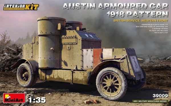 MiniArt 39009 1/35 AUSTIN ARMOURED CAR 1918 WESTERN FRNT - Hobby City NZ (7759537144045)