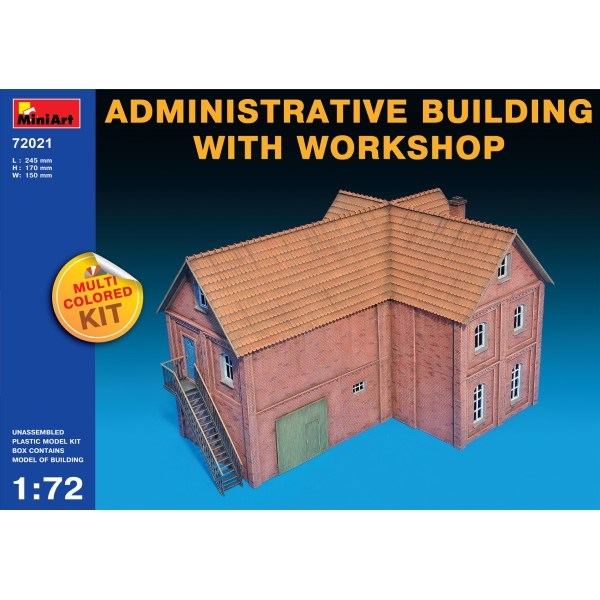 MiniArt 72021 1/72 ADMIN BUILDING W/WRK SHOP - Hobby City NZ (7759547105517)
