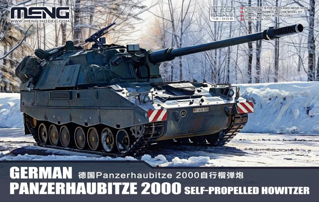 Meng 72-008 1/72 German Panzerhaubitze 2000 Self-Propelled Howitzer - Hobby City NZ