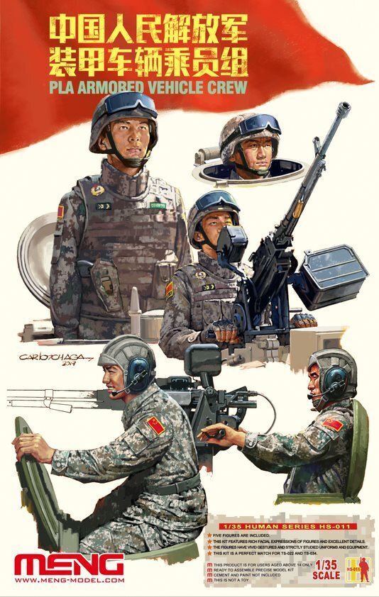 Meng HS-011 1/35 PLA Armoured Vehicle Crew (8967466483949)