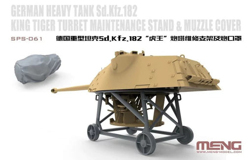 Meng SPS-061 German Heavy Tank Sd.Kfz.182 King Tiger Turret Maintenance Stand & Muzzle Cover (Resin) - Hobby City NZ (8967467729133)