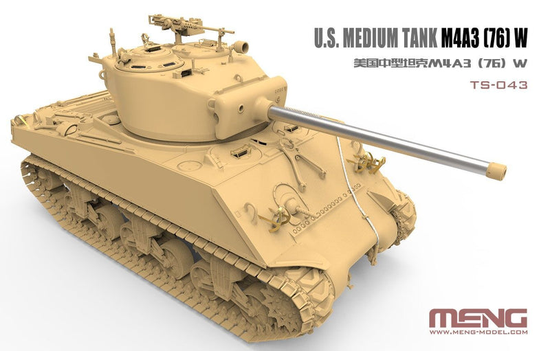 Meng TS-043 1/35 U.S. Medium Tank M4A3 (76)W Sherman - Hobby City NZ
