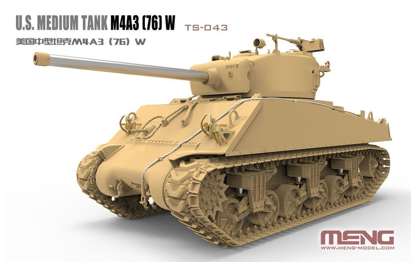 Meng TS-043 1/35 U.S. Medium Tank M4A3 (76)W Sherman - Hobby City NZ