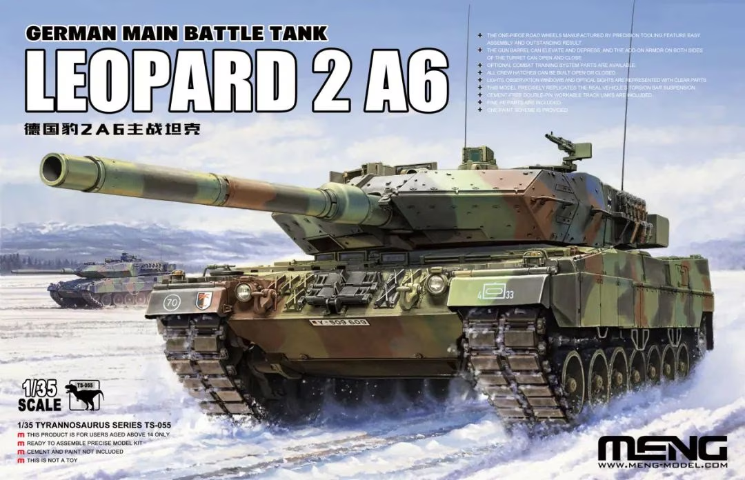 Meng TS-055 1/35 German Main Battle Tank Leopard 2A6 - Hobby City NZ