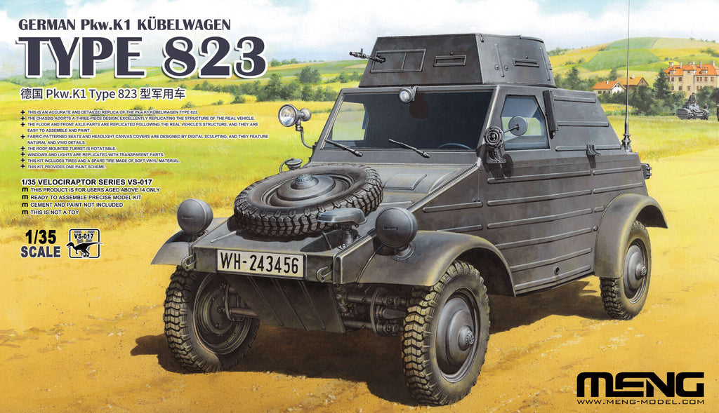 Meng VS-017 1/35 German Pkw. K1 Kubelwagen Type 823 - Hobby City NZ