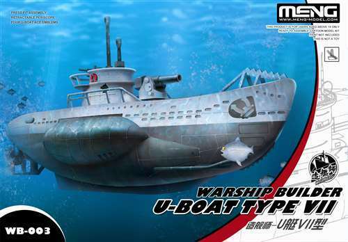 Meng WB-003 Warship Builder Ã¢â‚¬â€œ U-Boat Type VII (Cartoon Model) - Hobby City NZ (8967468777709)