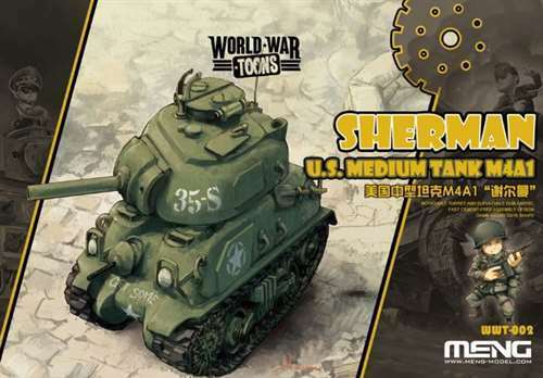 Meng WWT-002 U.S. Medium Tank M4A1 Sherman(Cartoon Model) - Hobby City NZ (8967468843245)