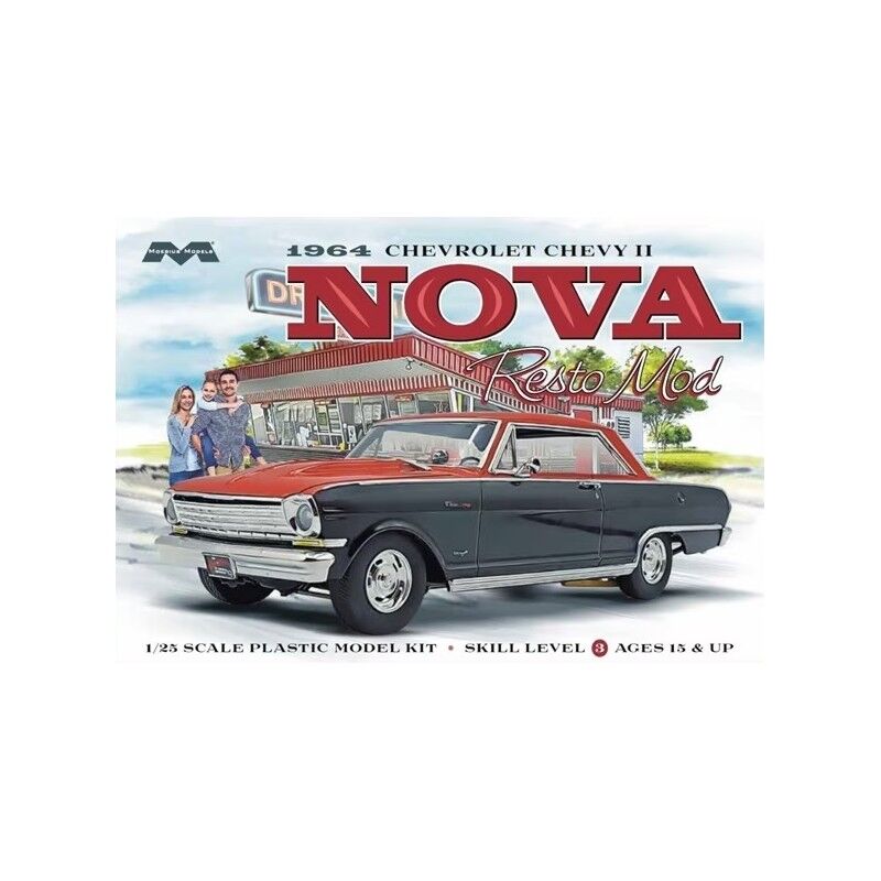 Moebius Models MO2323 1/25 1965 Chevy II Nova Resto Mod