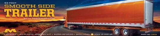 Moebius Models 1303 1/25 53-Foot Smooth Side Trailer w/Reefer Option