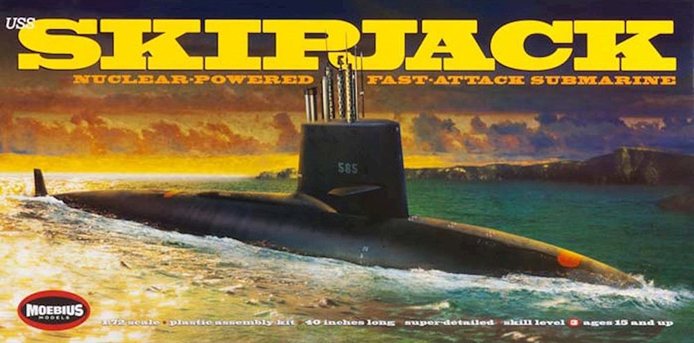 Moebius Models 1400 1/72 USS Skipjack Submarine (7856222732525)
