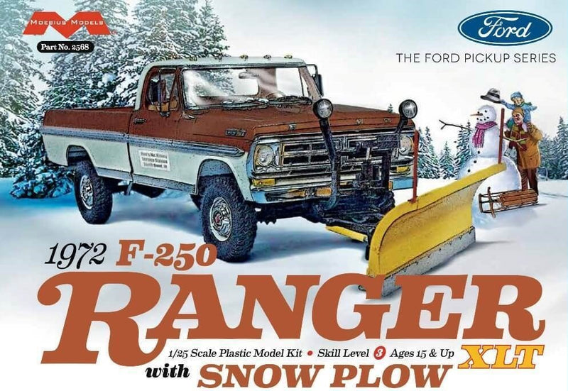 Moebius Models 2568 1/25 '72 Ford F-250 4x4 Snow P (8191638667501)