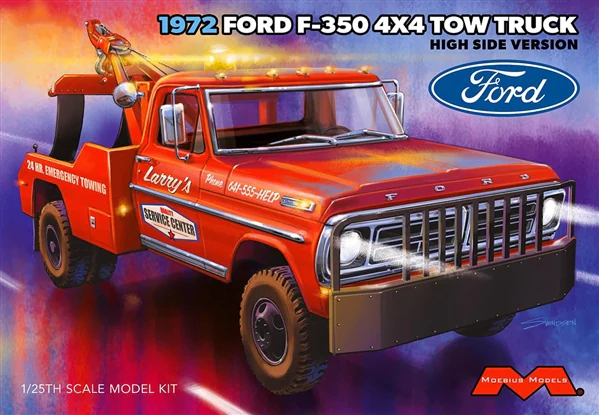 Moebius Models 1/25 '72 Ford F-350 Wrecker4x4