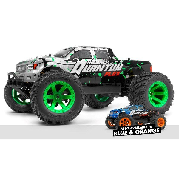 Maverick MV150203 1/10 4WD Quantum MT FLUX 80A - Silver/Green (7932606087405)