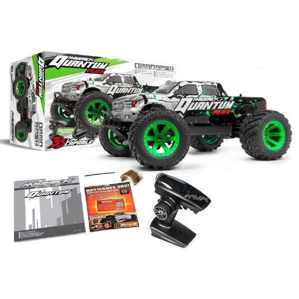Maverick MV150203 1/10 4WD Quantum MT FLUX 80A - Silver/Green (7932606087405)